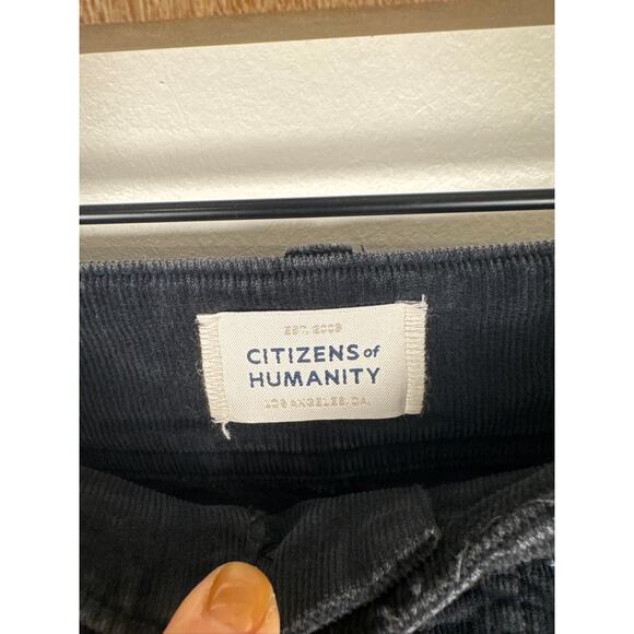 Citizens of Humanity Angi Corduroy Utility Jogger Pants in Black, Size 25 - Picture 3 of 7